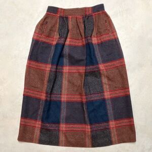 Vintage Pendleton 100% Pure Virgin Wool Made in USA Plaid Skirt Size 10